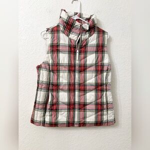 Talbots Down Puffer Vest - Plaid - LP